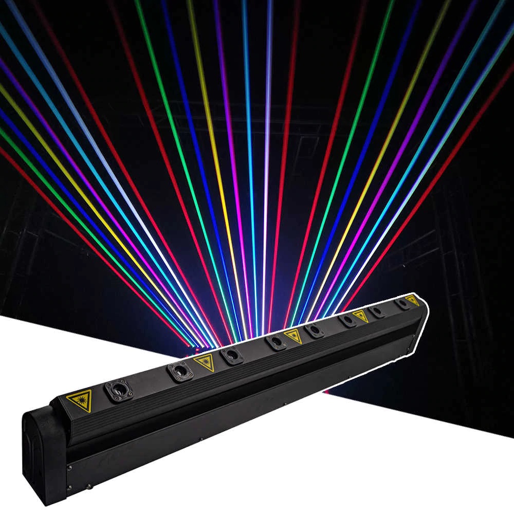 đèn laser thanh 8 mắt led full màu rgb