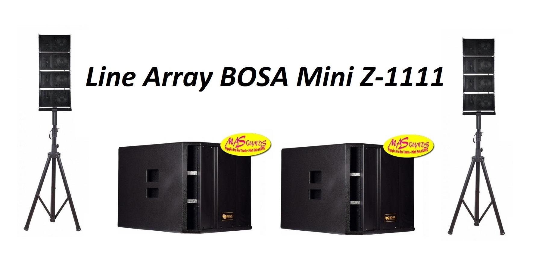 Dàn Loa Line Array Mini Bosa Z1111 + 2 Sub 50 Active DSP 