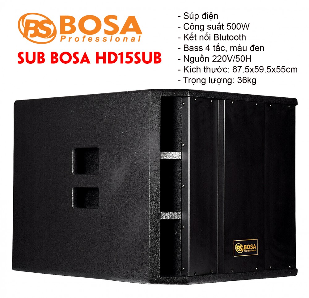 Sub 40 Active Liền Công Suất Bosa HD-15SUB